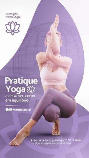 Agende Seu Horário Yoga Social Media Psd Editável - PSD [download